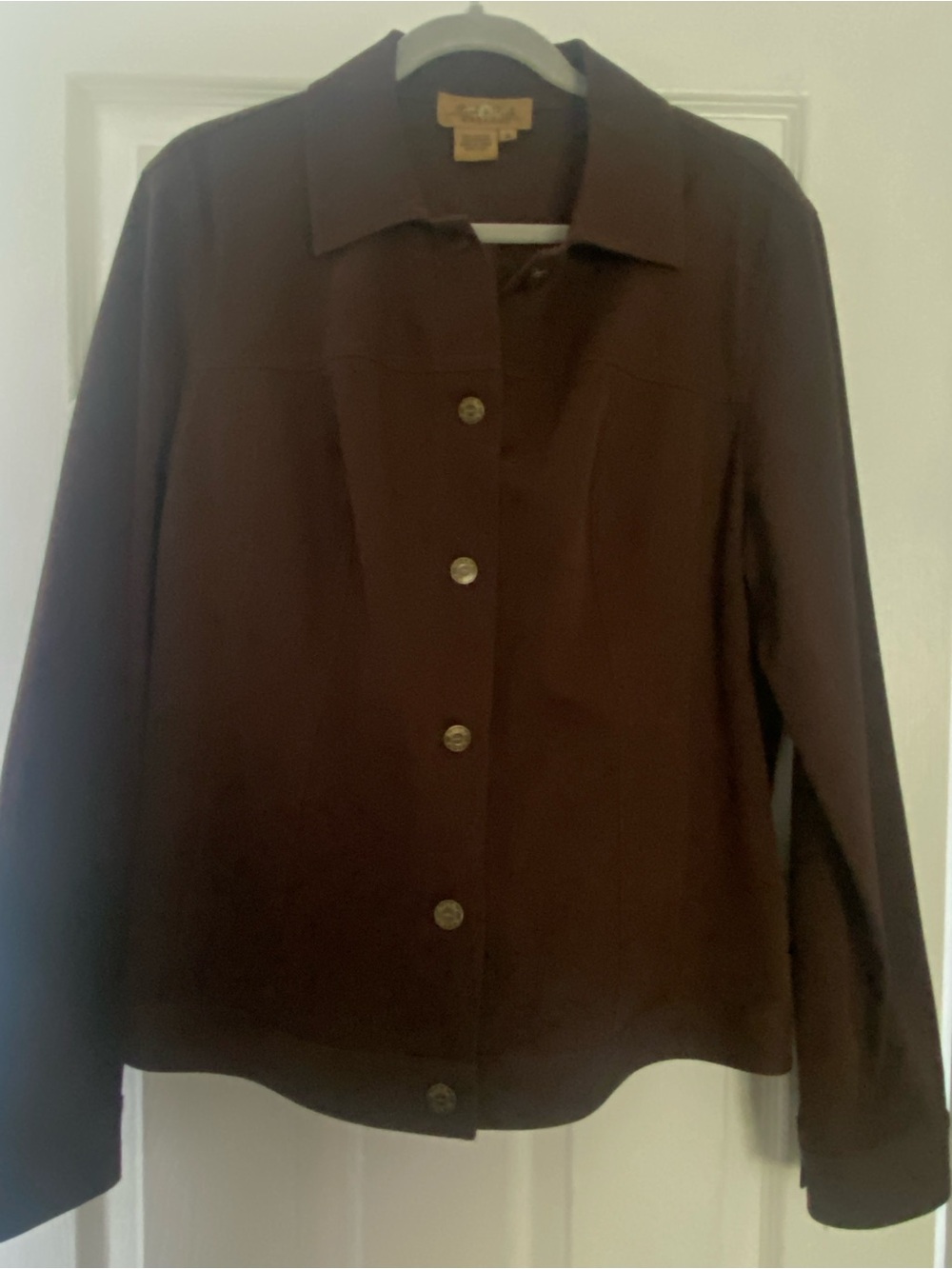 Peck & Peck Dark Brown Women's Button-Front Jacket